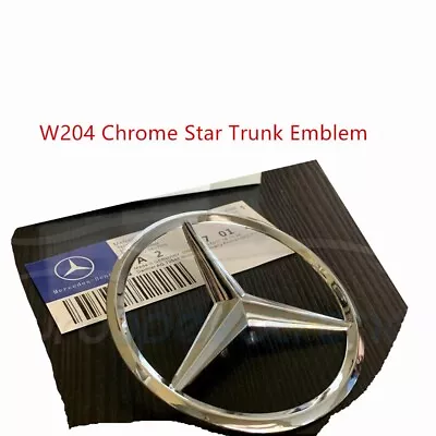 W204 Chrome Star Trunk Emblem For Rear Lid Logo Badge C Class AMG • $19.41