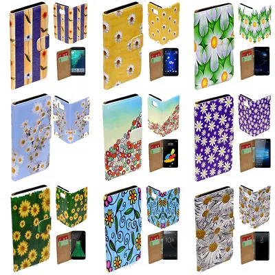 For Nokia Series - Daisy Flower Theme Print Wallet Mobile Phone Case Cover #2 • $13.98