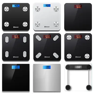 HomeFashion Digital Bathroom Scales 180KG Weight Body Scale Wireless Bluetooth • $20.95