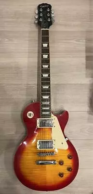Epiphone Electric Guitar Les Paul Standard Cherry Sunburst W/Gig Bag Belt Used • $449.99