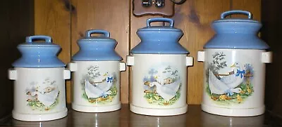 Geese Canister Set With Lids Vintage Sold As Is • $125