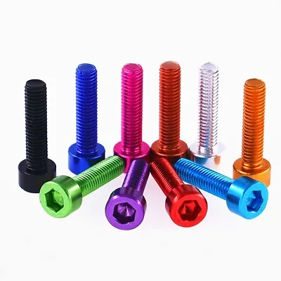 M6 Aluminum Alloy 7075 Socket Cap Head Screw Allen Hex Bolt AnodizedMulti-Color • $4.08