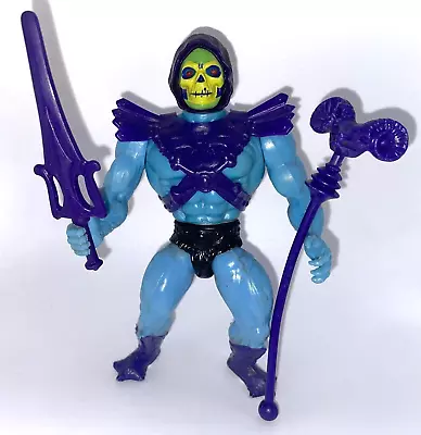 Vintage 1982 Masters Of The Universe SKELETOR Action Figure + Weapons MOTU Loose • $9.99