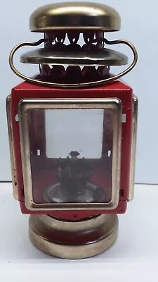 Carriage Hurricane Kerosene Oil LAMP / LANTERN Red Brass Hong Kong • $3.95