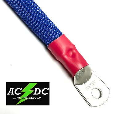 4/0 AWG BLUE BRAIDED Copper Battery Cable Power Wire Car Inverter RV  • $135.44