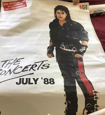 Michael Jackson BAD UK 87 Promo Subway Pre-sale Tickets Poster X Wembley Stadium • £267.50