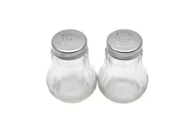 Glass Salt & Pepper Shaker Cruet  Set Tradional Shape Glass UK Sellers • £5.99