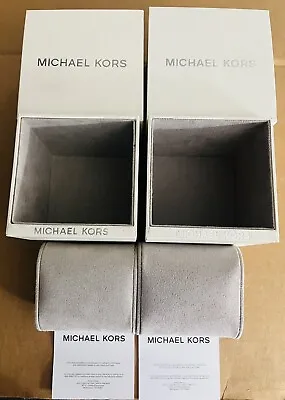 Authentic Michael Kors MK Watch Box Empty With Pillow Beige Lot Of 2 • $22