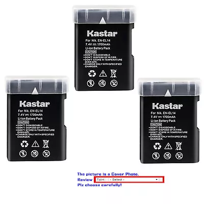 Kastar Replacement Battery For NIKON D3100/D3200/D3300 BG-2F 905-19021-00000-01 • $26.99