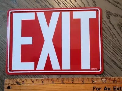 Vintage  EXIT  Metal Sign.  Factory Industrial Sign. 1970's • $19