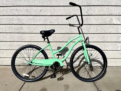 26  Lady's Beach Cruiser Bike Single Speed Heavy Duty 12G Spokes Mint Green • $399.99