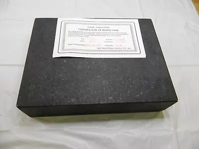 Inspection Surface Plate: 9  W 12″ L 3″ Thick No Ledge B Grade 00688838 • $49