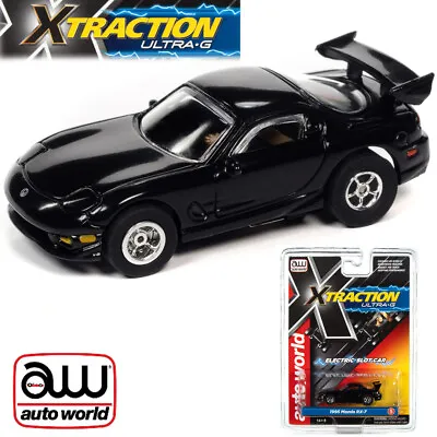 Auto World Xtraction R34 1995 Mazda RX7 Black HO Scale Slot Car • $32.99