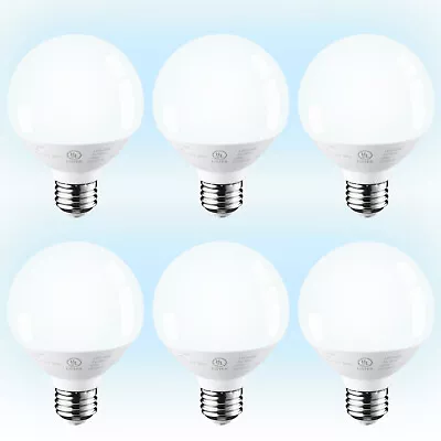 6-Pack G25 Globe LED Light Bulb 6W=40W Dimmable Vanity Light Bulbs 5000K • $24.99