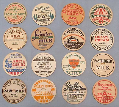 Lot Of 16 Vintage Milk Dairy Bottle Caps All Different Lot B • $4.98