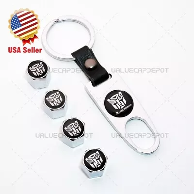 Car Wheel Tire Valve Dust Stems Air Caps Keychain Transformer Logo 10 • $26.90