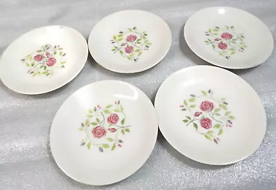 SIX Vintage Ben Seibel Bread Plates Wild Rose Iroquois Impromptu 1958 • $10