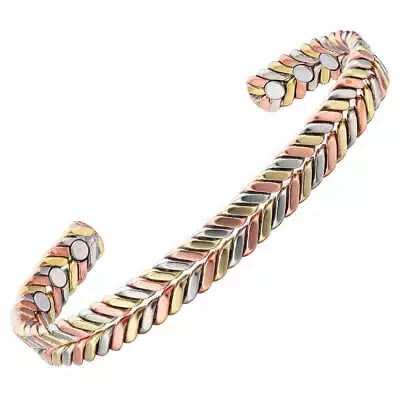 TriColor Pure Copper Magnetic Bracelet Arthritis Pain Relief Energy Men Women RX • $21.29