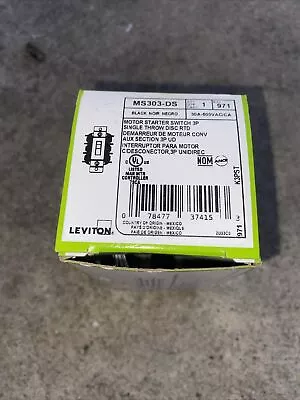 Leviton MS303-DS 600VAC 3-Pole 3-Phase Single Throw Manual Motor Controller • $20