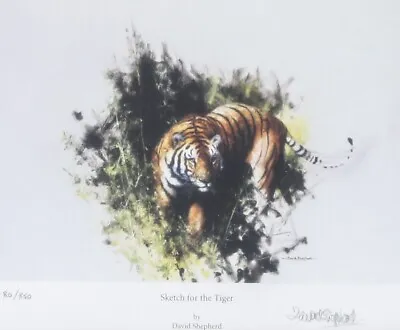 David Shepherd (1931-2017) -sketch For The Tiger- Limited Edition Print Signed • £100