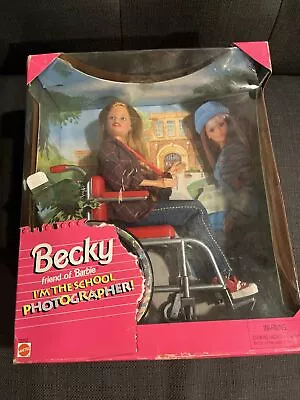 Becky Friend Of Barbie - Wheelchair - School Photographer 1998  Unopened Box • $25