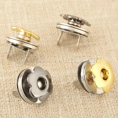 Set Of 5 Magnetic Snaps Bag Purse Clasp Metal Button Fastener 17mm Handbag Purse • $3.54