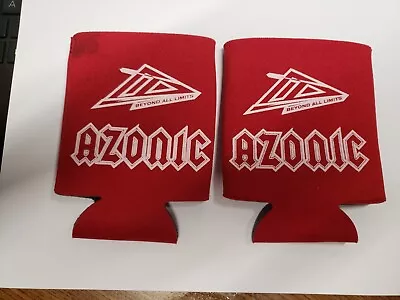 Two AZONIC Beyond All Limits  Drink Coozie Beer Koozie Red Bike Ride STAINED • $8.01