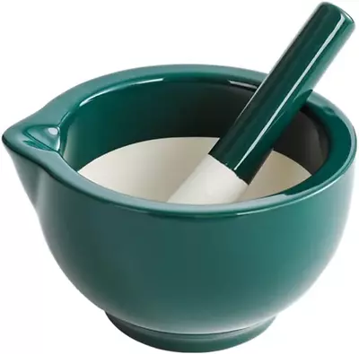 Mortar And Pestle Set Classic Marble Natural Stone Green Pestal To Grind Food US • $12.52