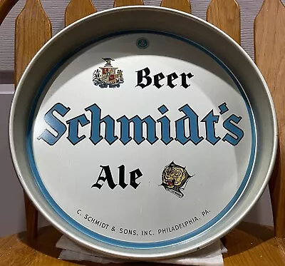 Excellent Condition Schmidts Philadelphia 13  Metal Tin Litho Beer Tray VINTAGE • $34.99