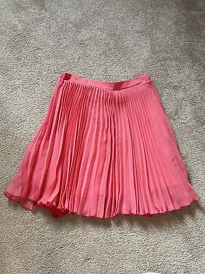 £0.99 • Buy Miss Selfridge Size 8 Pink Pleated Skirt Lined