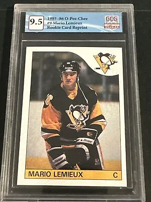 1985-86 O Pee Chee Mario Lemieux Rookie Reprint Gcg 9.5 Rc Reprint • $28.26