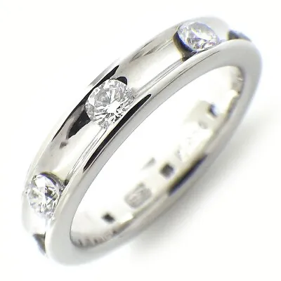 HARRY WINSTON Ring Voila Channel Setting Wedding Band Diamond PT950 Platinum US5 • $2422.50