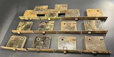 Set Of 14 Vintage Mortise Lock Door Hardware Salvage Skeleton Keyhole NO Key • $30.79