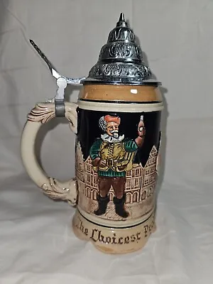 Vintage Falstaff Musical Beer Stein W/ Working Music Box - Repaired Read! • $19.90