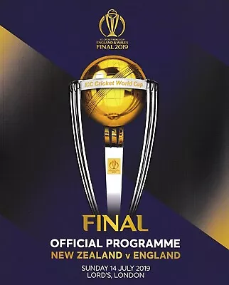 £10 • Buy 2019 Cricket World Cup Final Programme - England V New Zealand - Original