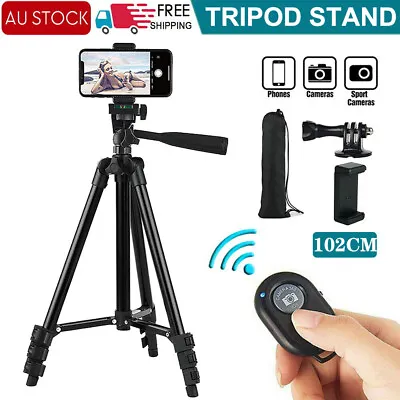 $18.99 • Buy Professional Camera Tripod Stand Mount Phone Holder For IPhone DSLR Travel AU