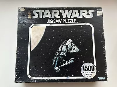 RARE 1977 Kenner 40410 Star Wars 1500 Puzzle Millennium Falcon Hyperspace Sealed • $150