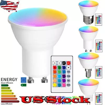 Remote Control RGB E14/E26/E27 GU10 MR16 LED Light Bulbs Dimmable Spotlight Bulb • $10.35