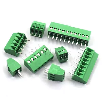 10PCS 2.54mm PCB Mini Screw Terminal Blocks Connector For Wires 2P~8P Terminal • $1.37