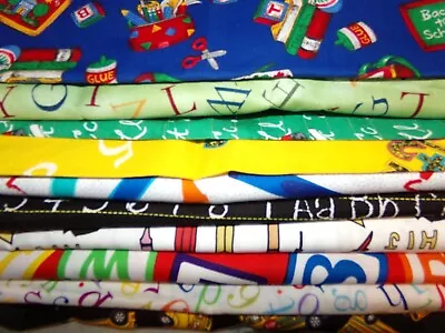 SCHOOL Teacher ABC 123 Cotton QUILT Fabric U-PICK See 4 Info 1/2 Yd HALF YARD • $3.95