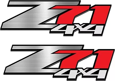 2x Z71 4x4 Decal Stickers Bed Side For 07-13 Silverado 1500HD 2500 HD (Metallic) • $32.53