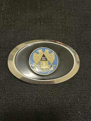 Masonic Belt Buckle 32 Degrees Spesmea In Deoest Freemasonry • $32