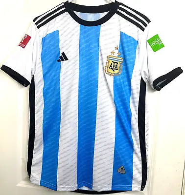 Argentina Lionel Messi 10 World Cup 3 Times Champions Jersey W Patch Size M • $34.99