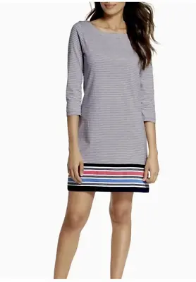 NEW Lilly Pulitzer Noelle Dress Navy Bayside Stripe; Size XS • $33
