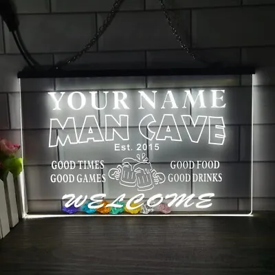 $24.95 • Buy Personalized Custom LED Neon Light Sign Name Year Man Cave Bar Wall Art Décor