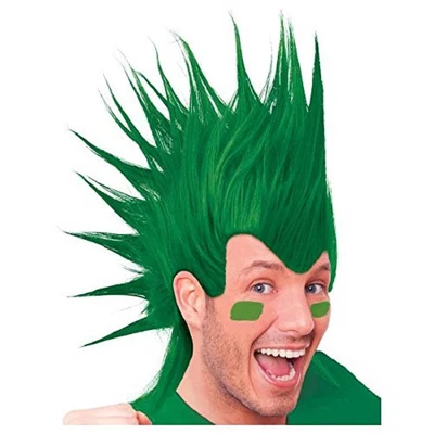 $24.18 • Buy Mohawk Wig Punk School Spirit Sports Fancy Dress Costume Accessory 7 COLORS