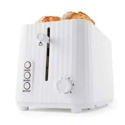 $42.40 • Buy 2 Slice Fluted Toaster Electric Automatic Crumb Tray