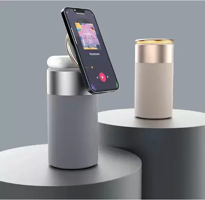 3 In 1 IPhone & AirPods Bluetooth 5 Wireless Charger With Speaker & Touch Lamp • £55.45