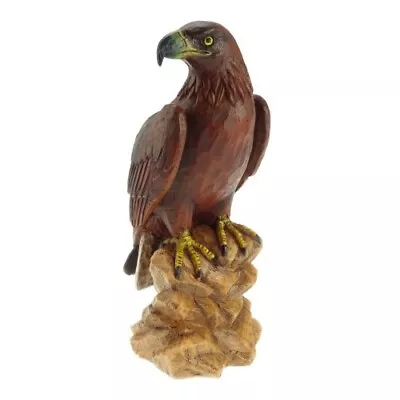 Large Scottish Golden Eagle Bird On Cliff Ornament Figure 20cm - AM3001 New • £19.99