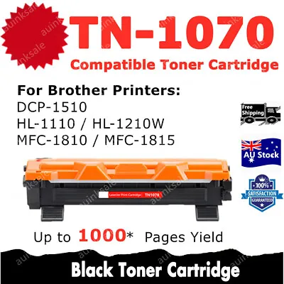 Compatible Toner TN1070 TN-1070 For Brother HL-1110 HL-1210W DCP-1510 MFC-1810 • $12.40